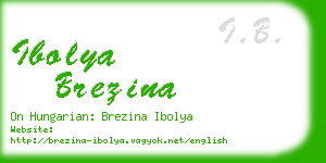 ibolya brezina business card